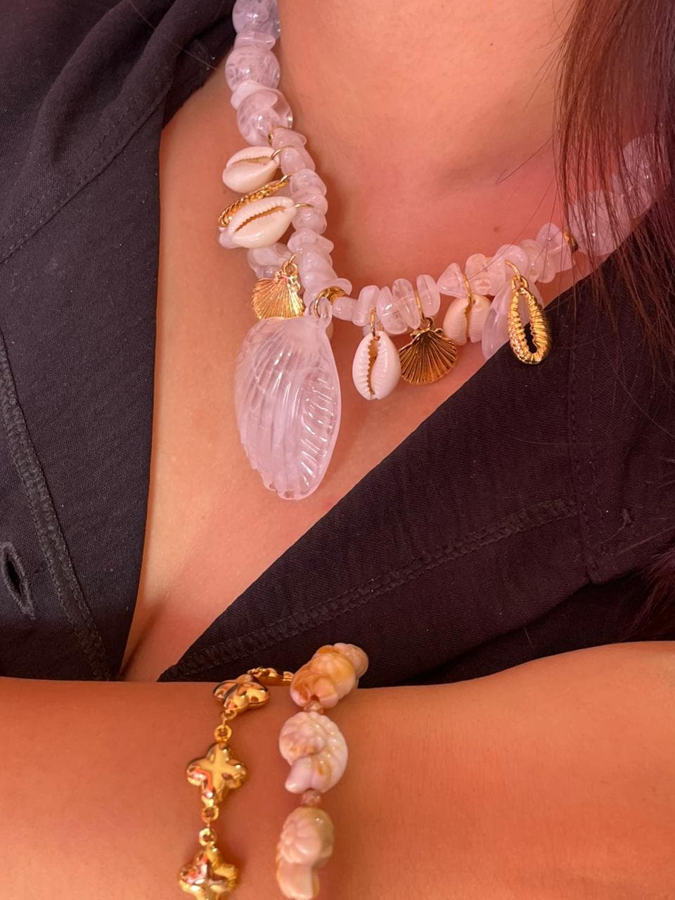 Collar Caracolas Dorado