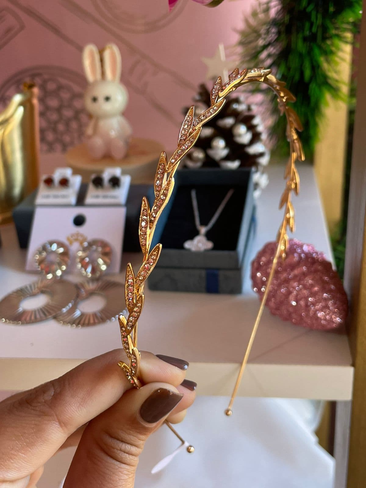 Vincha de Acero Dorado